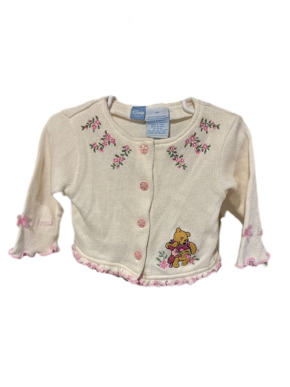 Disney Baby Pooh Bear Cardigan 18mo vintage